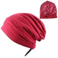 thumbnail image 2 of Bonnet de Nuit Slouchy Ajustable Doux avec Doublure en Satin, 2 of 4