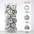 thumbnail image 4 of Gallickan Christmas Ornament, 24 Pack 1 Inch Hanging Baubles, Shiny Tree Decor, Holiday Party Decorations for Home Festive Display, Silver, 4 of 5