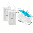 thumbnail image 3 of ACDANC Portable Dental Floss Picks Dispenser 2Box,Travel Floss Storage Case with Adult Toothpicks Flosser Sticks 80 Count,Portable Floss Case for Oral Care Teeth Cleaning Tool(White), 3 of 7