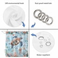 thumbnail image 5 of Sea Turtle Waterproof Fabric Shower Curtain,Summer Beach Coastal Nautical Coral Blue Red Waterproof Fabric Shower Curtain for Bathroom Curtains Bathtubs Shower Curtains with 12 Hooks Stall 54x78in, 5 of 8