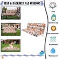 thumbnail image 6 of XXLYY Porch Swing Cushions, Waterproof Swing Replacement Cushions with Backrest and Ties, Garden Bench Seat Cushion, Outdoor Porch Patio Swing Non-Slip Chairs Pad, 6 of 6