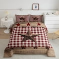 thumbnail image 2 of Manfei 3D Texas Stars Bedding Comforter Set,Vintage Geometric Checkered Twin Comforter Sets,Country Farmhouse Lodge Bedding Set For Boys Kids,Super Cozy Room Decor Reversible,2 Pieces, 2 of 8