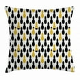 thumbnail image 1 of Yellow and Black Throw Pillow Cushion Cover, Exotic Getaway Themed Illustration Fresh Summer Season Food, Decorative Square Accent Pillow Case, 16 X 16 Inches, Earth Yellow and Black, by Ambesonne, 1 of 2