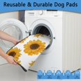 thumbnail image 5 of Floral Design Washable Housebreaking Pads 2-Pack, Extra Large 48x48 Inch Reusable Puppy Mats, Highly Absorbent Dog Floor Protection for Large Indoor Use, 5 of 8