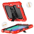 thumbnail image 4 of Dteck Built-in Screen Protector Case for iPad Mini 7 (A17 Pro) 2024/ iPad Mini 6th Gen 8.3-inch,Shockproof Silicone+PC Case Kickstand Cover with Shoulder Strap for iPad Mini 7/Mini 6,Red, 4 of 7