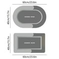 thumbnail image 3 of Tyidzon Bathroom Rugs Sets 2 Piece Non-Slip Bath Mat Super Absorbent Quick Dry Bathroom Mat in Front of The Kitchen Sink, Shower Room, Bathtub (16"x24", Gray), 3 of 9
