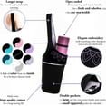 thumbnail image 4 of Zenifit Yoga Mat Bag, Long Tote with Pockets for your Yoga Accessories, Yoga Bag with Bonus Yoga Mat Strap Elastics, Holds your Pilates Mat, Color: Black and Lavender Yoga Mat Carrier for Women, 4 of 10