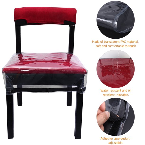 HOMEMAXS 2PCS/SET Waterproof Seat Covers Removable PVC Transparent