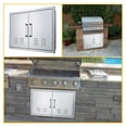 Outdoor Kitchen Doors Stainless Steel,36" Double Access Door Vented