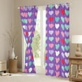 thumbnail image 3 of Homewish Cute Love Heart Curtains Pack of 2 (42x84 Each), Modern Fashion Cartoon Curtains Blackout, Teens Kids Boys Girls Bedroom Curtains, Window Curtains Bedroom Decor, 3 of 6