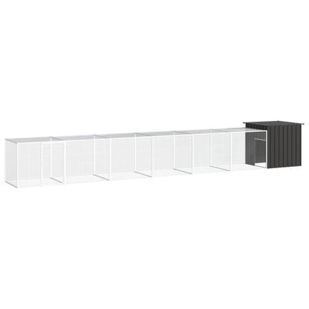 OWSOO Chicken Cage Anthracite 275.6 x35.8 x39.4  Galvanized Steel