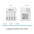 thumbnail image 5 of Kit Cargador Steren con pilas recargables 4 AA (1,300 mAh) + 4 AAA (600mAh), 5 of 5