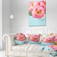 thumbnail image 3 of Designart Bunch of Light Pink Peony Flowers - Floral Throw Pillow - 12x20, 3 of 5