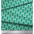 thumbnail image 2 of Soimoi Green Poly Georgette Fabric Filigree Damask Print Fabric by Yard 52 Inch Wide, 2 of 3