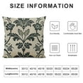 thumbnail image 5 of YINGXI  Black and White Floral Pattern Throw Pillow Case Covers Flower Design Home Sofa Decorative Square Double Sides 20x20in, 5 of 5