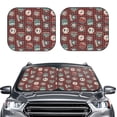 thumbnail image 2 of Naloa Mountain Adventure Badges Print 2-Piece Windshield Sunshade,Foldable Car Front Window Sun Shades,for Most Sedans SUV Truck-Large, 2 of 6