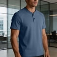 thumbnail image 5 of Gytharion Men's Henley Shirts Soild Color Crew Neck Short Sleeve Shirts Summer Casual Thin Tops, 5 of 7