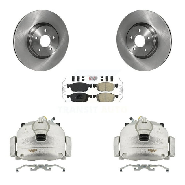 Transit Auto Front Disc Brake Caliper Rotors and Ceramic Pads Kit for Car Ford Escape Connect Lincoln MKC KC8-100207N