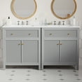 thumbnail image 3 of 60'' Bathroom Vanity Set with Ceramic Sink (Separate), Free Standing Single Vanity Set with Soft Closing Doors, Modern Style, Grey, 3 of 9