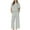 Gray, variant on Women's Loose Solid Color Cotton Linen Casual Suit Drawstring High Waist Wide Leg Sweatsuit Beige,S