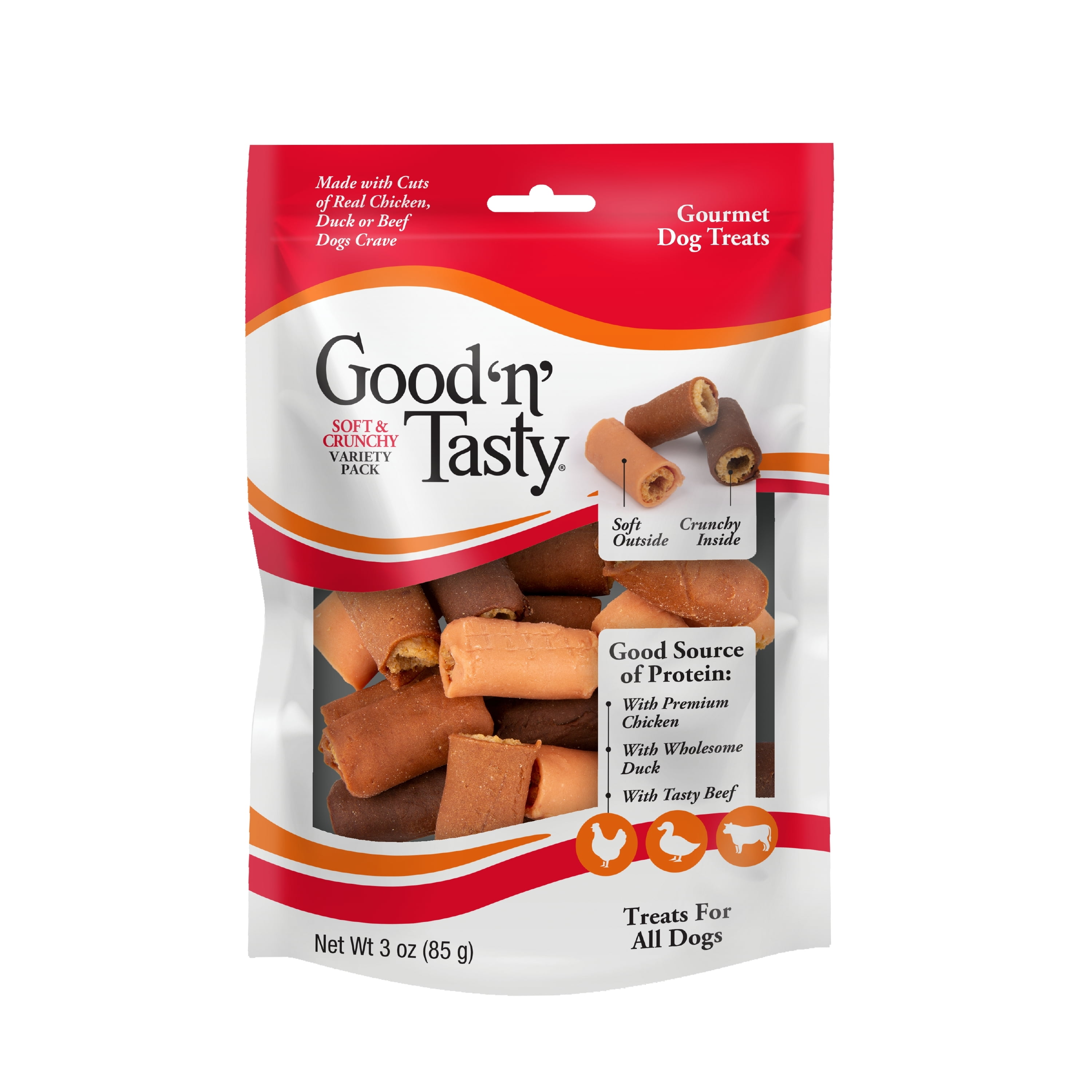 Good 'n' Tasty Soft & Crunchy Gourmet Dog Treats Variety Pack, 3 oz
