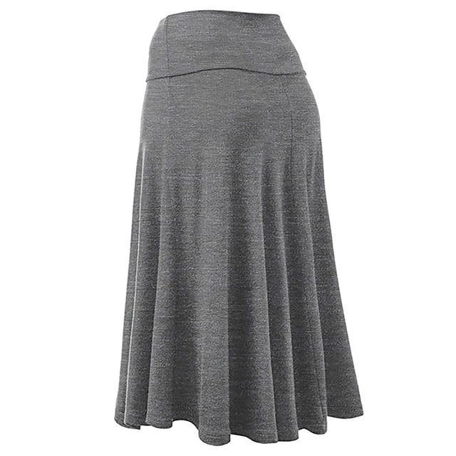 Qarigey midi favorecedora en : plisada de diseño elegante y sexy negra Faldas Diseño favorecedor Type3 NO3