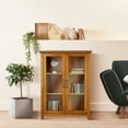 thumbnail image 5 of Teamson Home Avery Freestanding Two-Door Floor Accent Cabinet with Antique Brass Handles, Oiled Oak, 5 of 8
