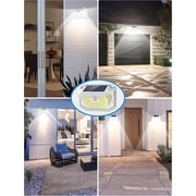Solar Motion Lights Outdoor 6 Pack, 188 LED/3 Modes, Motion Sensor Outdoor Lights, IP65 Waterproof 270° Lighting, Solar Powered Security Flood for Outside Yard Garden Wall(White)