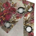 thumbnail image 4 of Ambesonne Floral Grommet Curtain, Watercolor Flowers Abstract, 50"x120", Dark Pink Fawn and Beige, 4 of 5