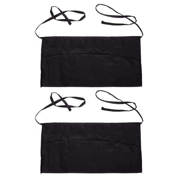 2pcs Server Apron Half Waist Pottery Kitchen Cooking Apron With Pockets For Men Women Gardening Painting Carving Clay Artist Bib