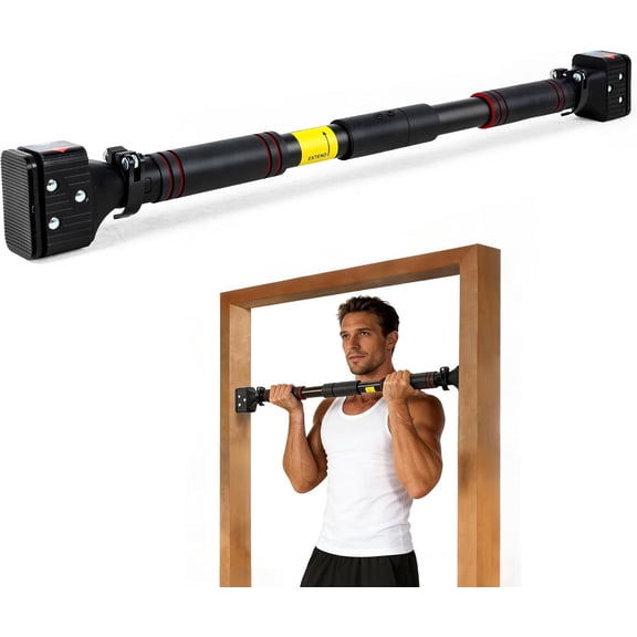 leikefitness Pull-Up Bar For Door Frame Chin Up Bar Upper Body Workout 28.3"- 37.8" Adjustable Portable Training Pull-Up Bars without Screw - Adjustable Width Locking Mechanism