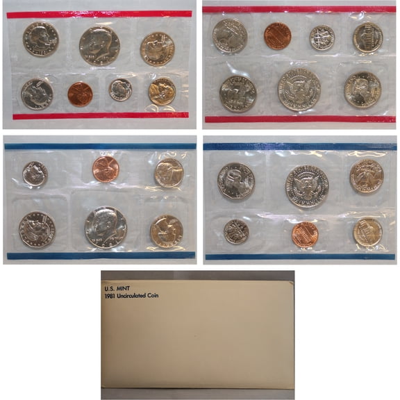 1981 U.S. Mint Set – 13 Coins – Collectible OGP Set (Includes Susan B. Anthony Dollars)