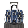 thumbnail image 2 of FORMRS 16" Laptop Bag Carrying Sleeve Case with Handle Travel Shoulder Briefcase, Blue Hexagon Pattern, 2 of 8