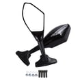 thumbnail image 1 of Amdohai Universal Motorcycle Rearview Mirrors HD with Lights Flat Mirror Black Modified Reversing Reflector Side View Mirrors, 1 of 8