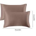 thumbnail image 4 of Funda de almohada Funda de almohada transpirable Funda de cojín para la cabeza de tela Funda de almohada de color sólido para cama, Marrón Advancent HA003270-05, 4 of 7