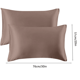 thumbnail image 4 of Funda de almohada Funda de almohada transpirable Funda de cojín para la cabeza de tela Funda de almohada de color sólido para cama, Marrón Eigraketly HA003270-05, 4 of 7