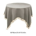 thumbnail image 3 of CuiLiyq Small Square Tablecloth, Waterproof and Stain Resistant Table Cloths with Tassels, for Home Decor Christmas Wedding, Party, Banquet and Events (Gray), 3 of 6