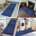 thumbnail image 5 of Runner Rug 2 x 6 Ft, Vintage Navy Blue Washable Non-Slip Floor Mat for Kitchen Hallway/Entryway, Farmhouse Retro Dark Solid Color Linen Texture Long Kitchen Runner Area Rugs for Living Room, 5 of 7