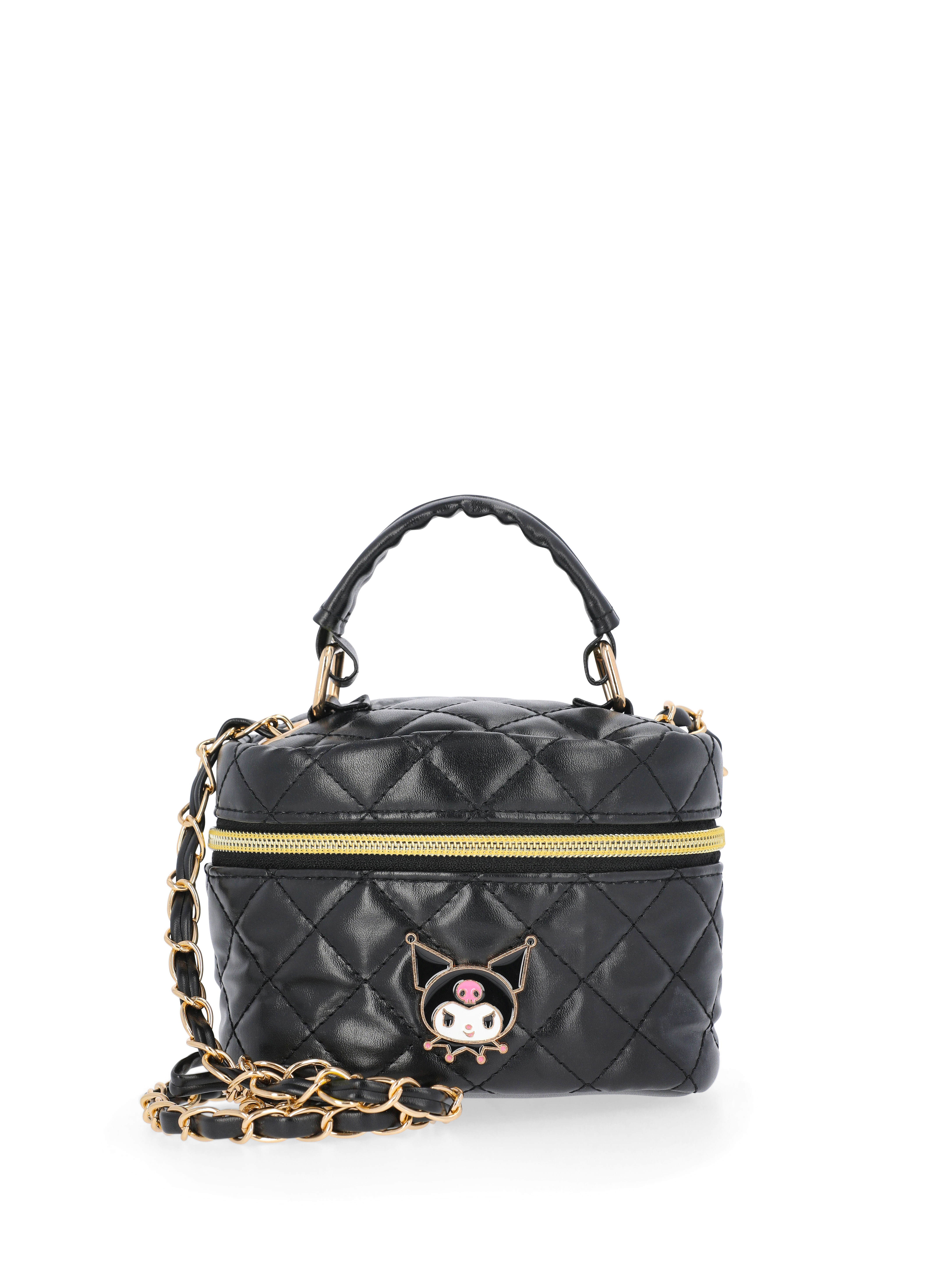 Madden NYC Women's Nylon Camera Handbag with Charm Keychain, Pink