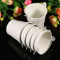 AURARMLET Mini Tinplate Metal Bucket 10Pcs 6.2X6.2X5.2In For Party Supplies And Home Decor