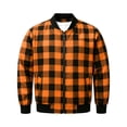 thumbnail image 5 of Horkkom Jackets for Men Long Sleeve Plaid Print Flannel Shirts Casual Zip Up Fall Shirts with Pockets M, 5 of 8