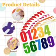 thumbnail image 3 of 10 Sheets/100PCS Mailbox Numbers, 4 Inch Reflective Mailbox Numbers Stickers, Waterproof Self Adhesive Numbers Vinyl Stick on Number Stickers for Indoor Outdoor Address Sign Numbers(Color) color, 3 of 5