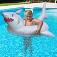 thumbnail image 2 of Pool Float GoFloats «Great White Bite» Shark para niños y adultos, 2 of 6