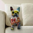 thumbnail image 4 of Graffiti Multicolor arte francés estatua estatuilla resina escultura Animal Simple creativo para el hogar interior jardín decoración ornamento Soledad estatua de grafiti, 4 of 8