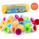 thumbnail image 1 of Juego de 12 piezas de huevos a juego, clasificador de reconocimiento de colores y formas, rompecabezas para viajes de Pascua, juego de Bingo, aprendizaje temprano educativo XianweiShao 8390613945051, 1 of 1