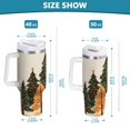 thumbnail image 6 of Yayeee 40oz Stainless Steel Tumbler with Straw and Handle Double-Wall Insulated Travel Water Bottle, Brown Christmas Trees, 6 of 8