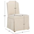 thumbnail image 3 of SAFAVIEH Clarste Modern Polyester Solid Dining Side Chair Chair, Sand (Set of 2), 3 of 17