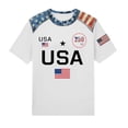 thumbnail image 4 of USA 250th Anniversary Shirt for Women American Flag Print T Shirts Fourth of July Clothes Casual Crewneck Summer Tops, 4 of 4