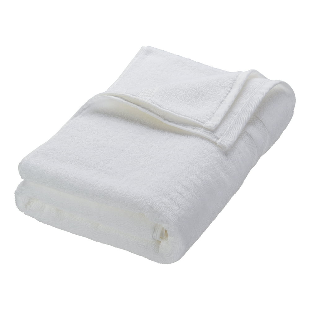 Hotel Style Turkish Cotton Bath Towel Collection, Bath Towel, White 1 Piece