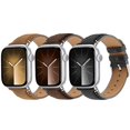 thumbnail image 1 of Pack de 3 correas de piel compatibles con el Apple Watch de 44 mm para hombre, 1 of 6